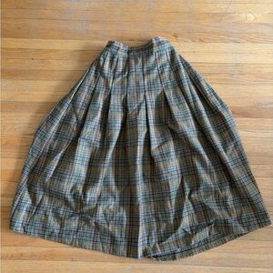 Wool Blend Plaid Women's Skirt